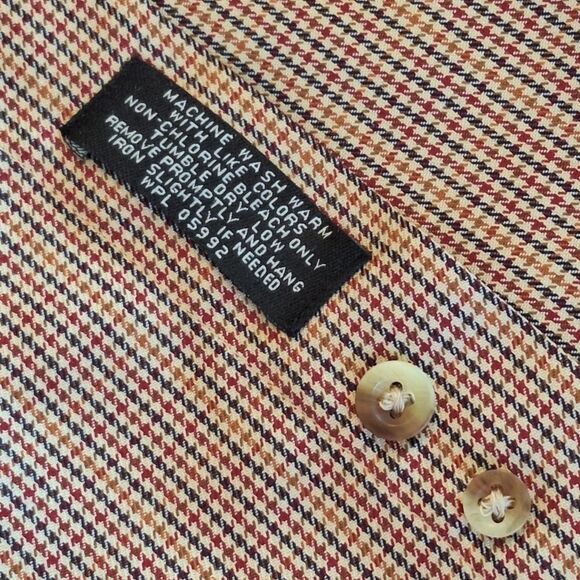 Jos. A. Bank Houndstooth Dress Shirt 100% Cotton Button Down Long Sleeve size L - Picture 10 of 10